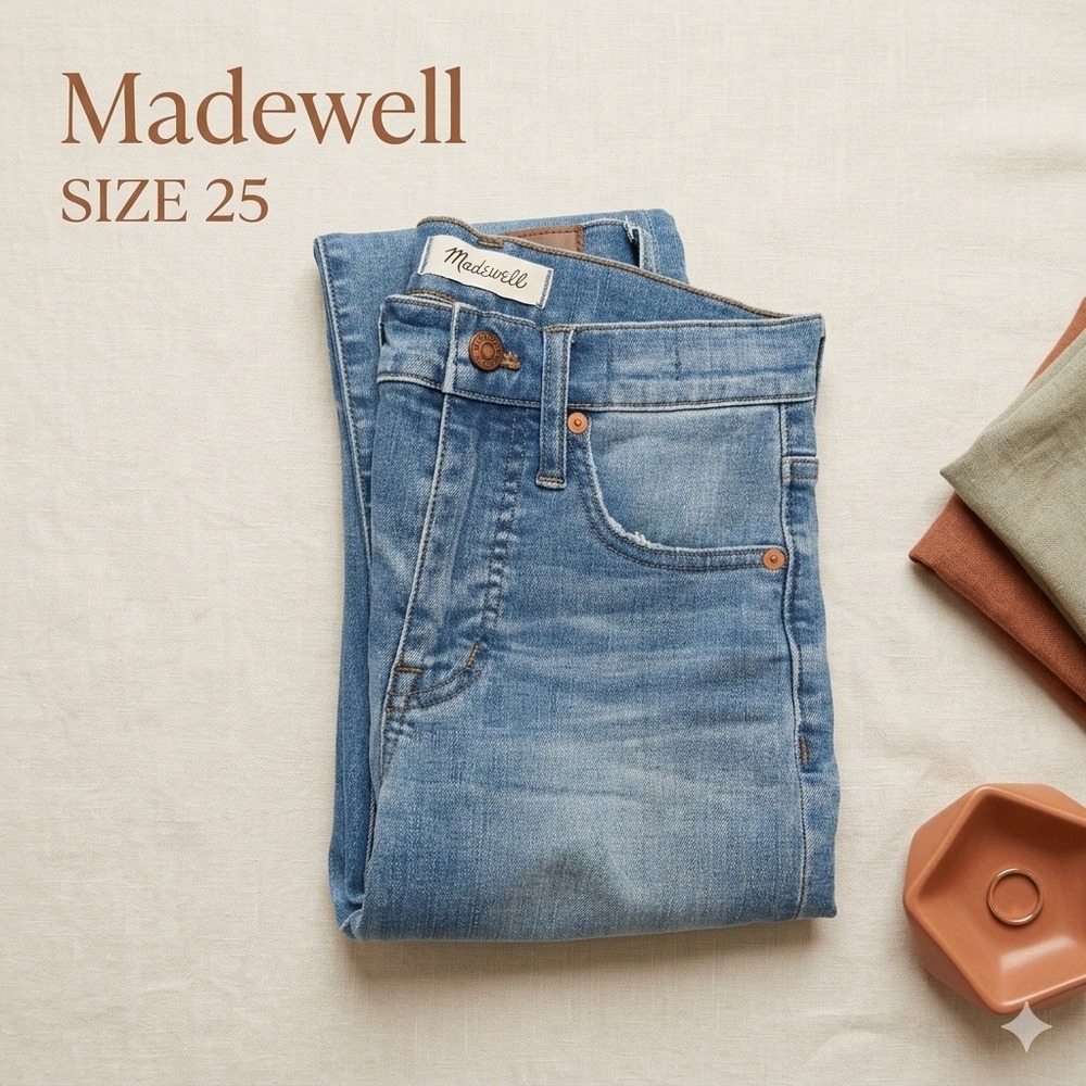 Madewell Minimalist High Rise Demi Boot Crop Jeans Women's Size 25